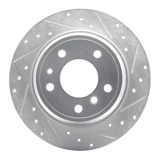 R1 Concepts EDZ-31024R Brake Rotor Drilled and Slotted Silver